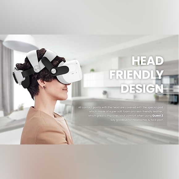 Oculus Meta Quest 2 Adjustable Head Strap, Fully Balanced for Adults & Kids NEW - Picture 9 of 15